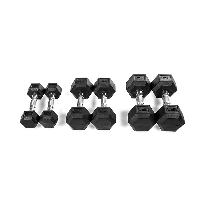 Set Dumbbell Getah Bersaiz Hitam