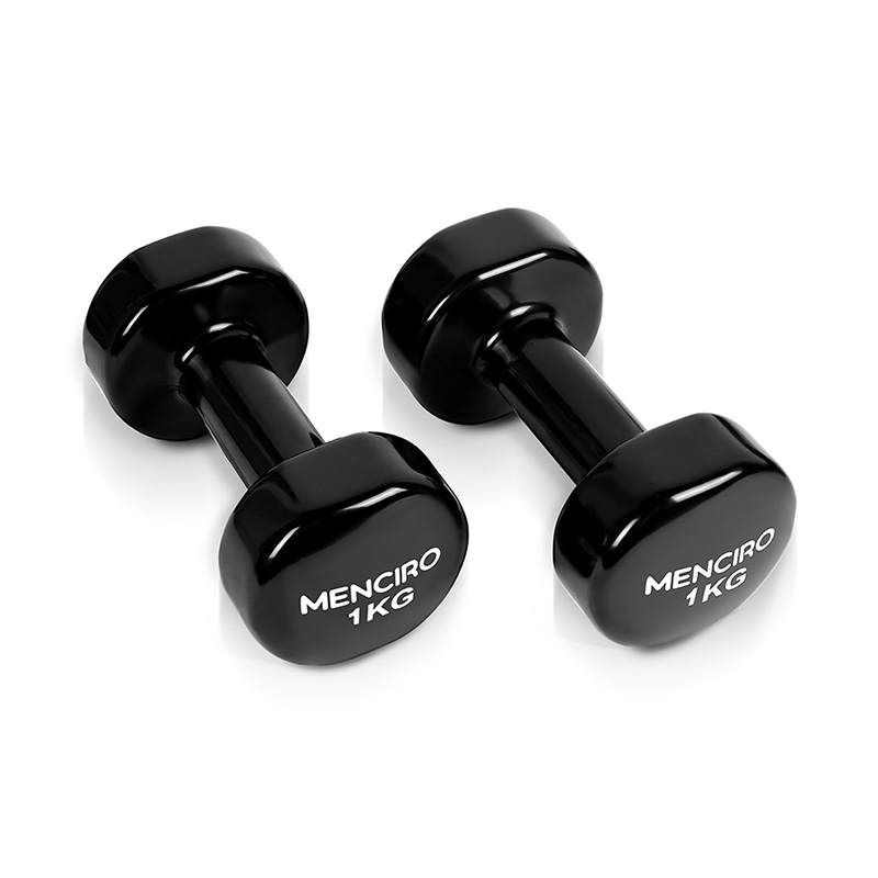 Dumbbell Dicelup Vinyl Hitam